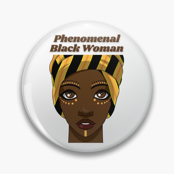 Item preview, Phenomenal Black Woman - proud black woman with a scarf in her head, and Face painting designed and sold by Mechanical-Artt.