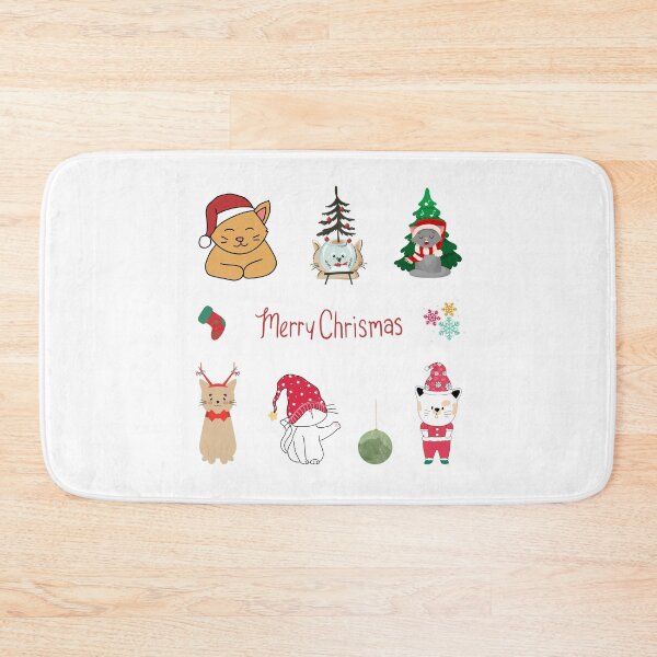 Item preview, A Merry Christmas kitty cat Santa cats.  Cute and funny Christmas cat gifts for cat lovers, cat owners and Christmas Enthusiasts  designed and sold by haRexia.