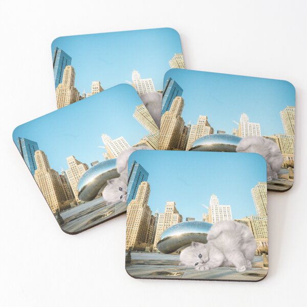 Item preview, Surreal photos with giant cats in Chicago. Catzilla. Photoshop design of giant surreal cats in the city designed and sold by EMIPRINCESS.