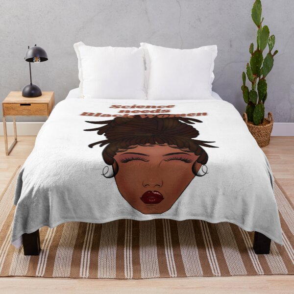 Item preview, Science needs Black Women - proud black woman with dreadlocks, and long lashes designed and sold by Mechanical-Artt.