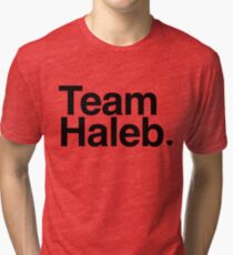 Team Haleb - black text Tri-blend T-Shirt