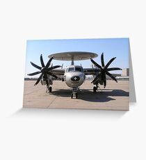 An E-2C+ Hawkeye sits on the flight line on board Naval Station Norfolk, Virginia. Greeting Card