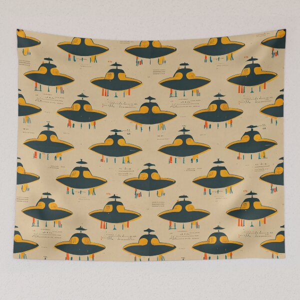 Item preview, Alien hieroglyphs seamless pattern designed and sold by Riverside-Moon.