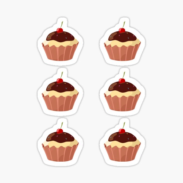 "Chocolate Cupcake Stickers" Sticker for Sale by KawaiiDreamland Redbubble