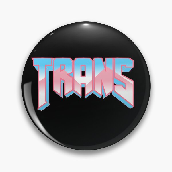 Item preview, Doom Font Trans Pride Colors designed and sold by C4ptainRavioli.