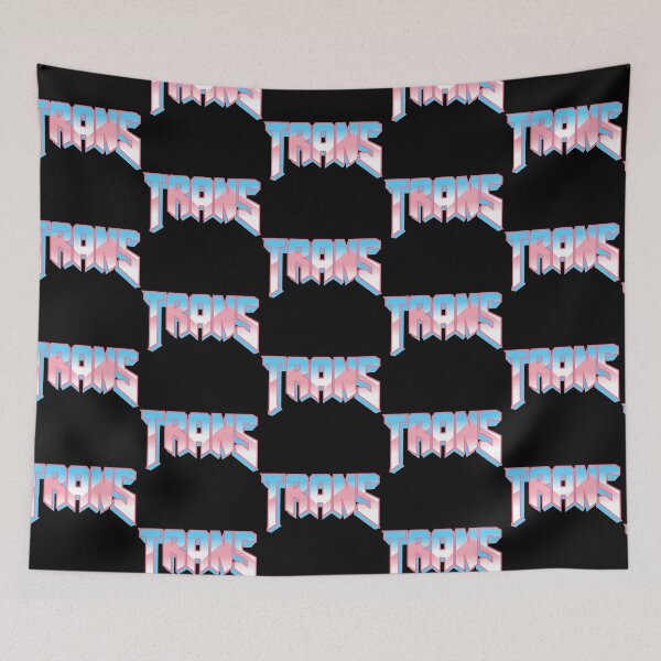 Item preview, Doom Font Trans Pride Colors designed and sold by C4ptainRavioli.
