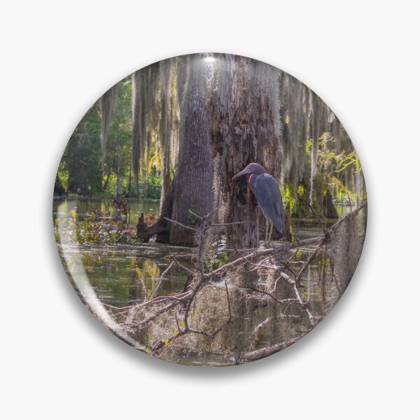 Item preview, Heron Egret Bird in the Swampy Bayou designed and sold by SafariByMarisa.