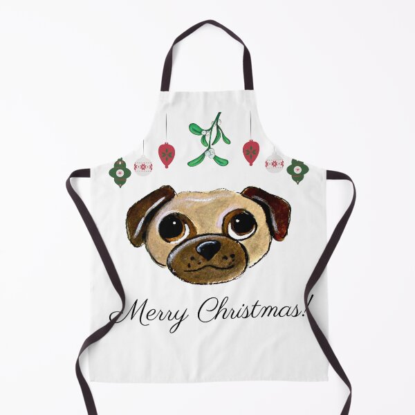 Artikelvorschau, Weihnachtsmops entworfen und verkauft von PaintedbyCarol.