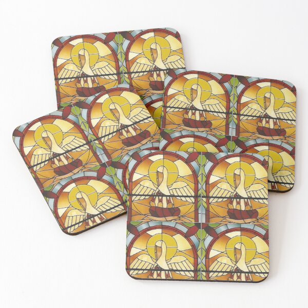 Item preview, Pelican feeding her young on stained-glass designed and sold by LeJeuneGifts.