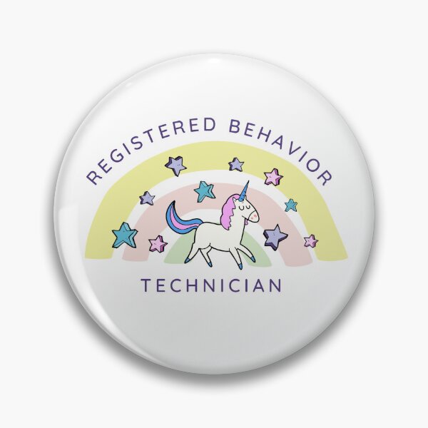 Item preview, Registered Behavior Technician - Unicorn - Pastel Rainbow - Applied Behavior Analysis - ABA - Behavioral therapy designed and sold by Ausome  Behavior.