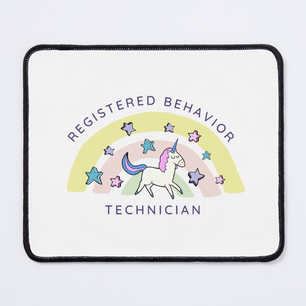 Item preview, Registered Behavior Technician - Unicorn - Pastel Rainbow - Applied Behavior Analysis - ABA - Behavioral therapy designed and sold by Ausome  Behavior.