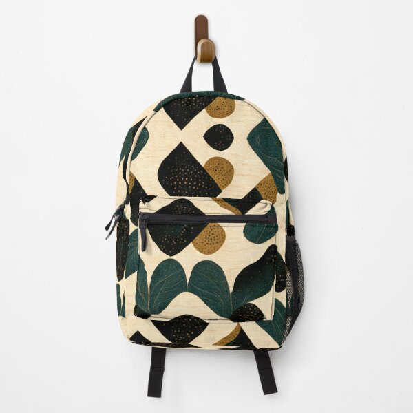Item preview, Brown and green shapes repeating pattern designed and sold by Riverside-Moon.