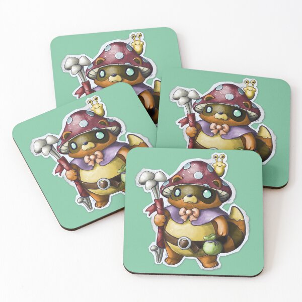 Item preview, Enoki - Tanuki Mushroom Wizard designed and sold by ArtsAflame.