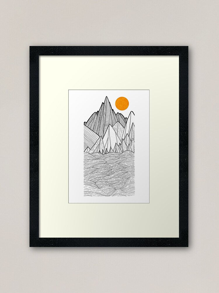 Alternate view of The mountains and the sea under the sun Framed Art Print