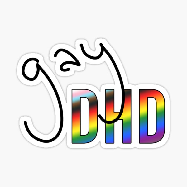 GayDHD, pride colours Sticker
