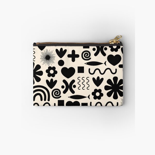 Item preview, Natural Miscellany Pattern in Black and Almond Cream designed and sold by kierkegaard.