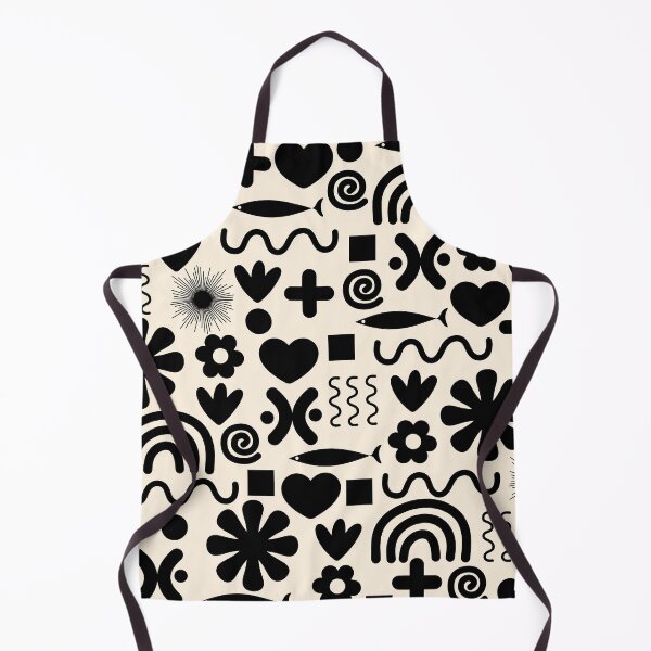 Item preview, Natural Miscellany Pattern in Black and Almond Cream designed and sold by kierkegaard.