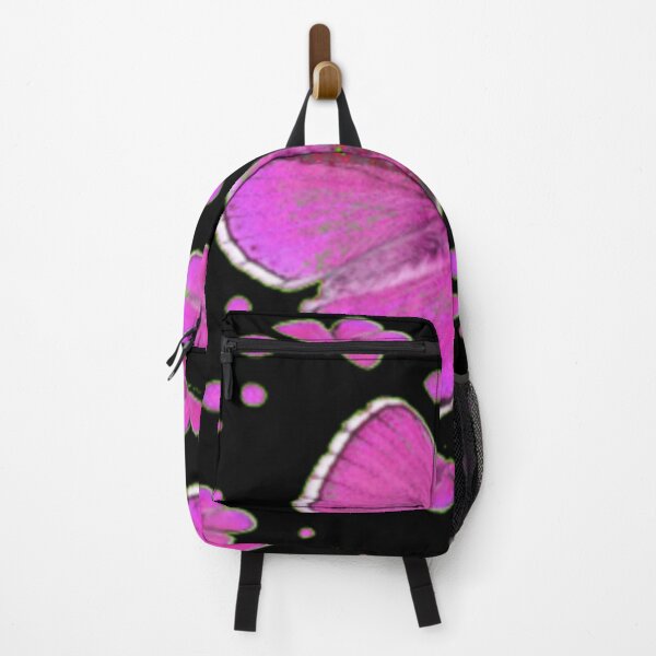 Item preview, ABSTRACT FUCHSIA-PINK BUTTERFLY PATTERNS BLACK ART designed and sold by sharlesart.