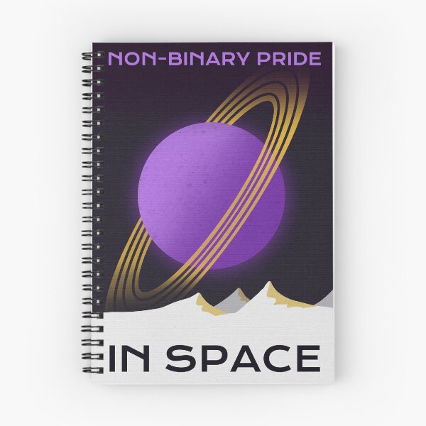 Aperçu de l'œuvre Fierté non binaire dans l'espace créée et vendue par ICantFindMyFish.