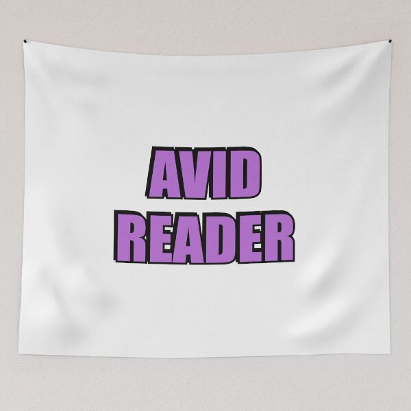Item preview, AVID READER - I love books - purple text designed and sold by Inspirationmotivation.