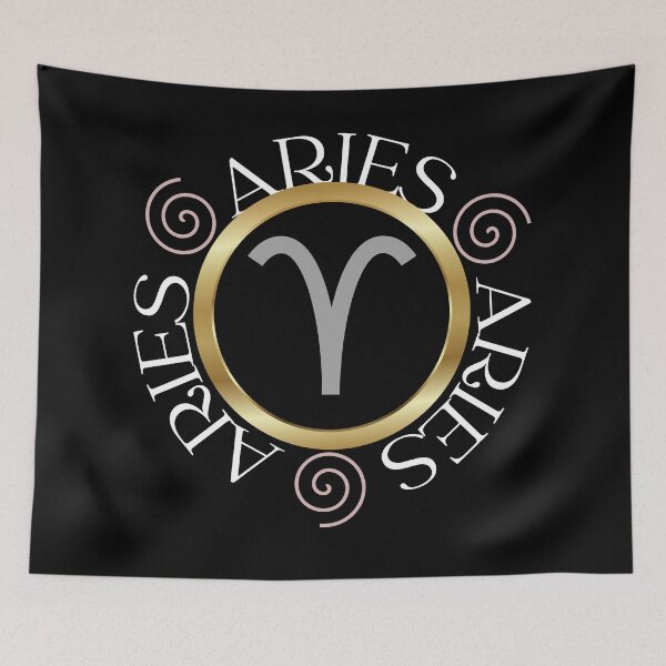 Item preview, Aries Symbol With Circle Text designed and sold by Hellofriendco.