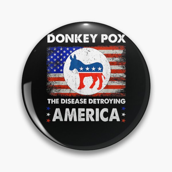 Item preview, Donkey Pox The Disease Destroying America Usa Flag Funny  designed and sold by charalphe.