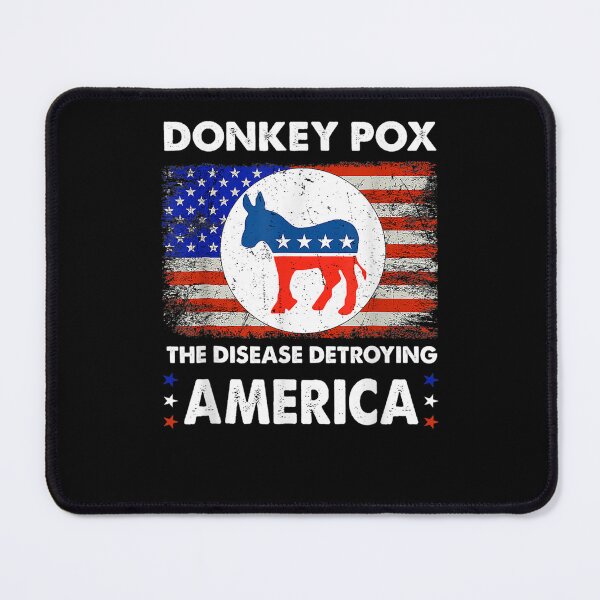 Item preview, Donkey Pox The Disease Destroying America Usa Flag Funny designed and sold by charalphe.
