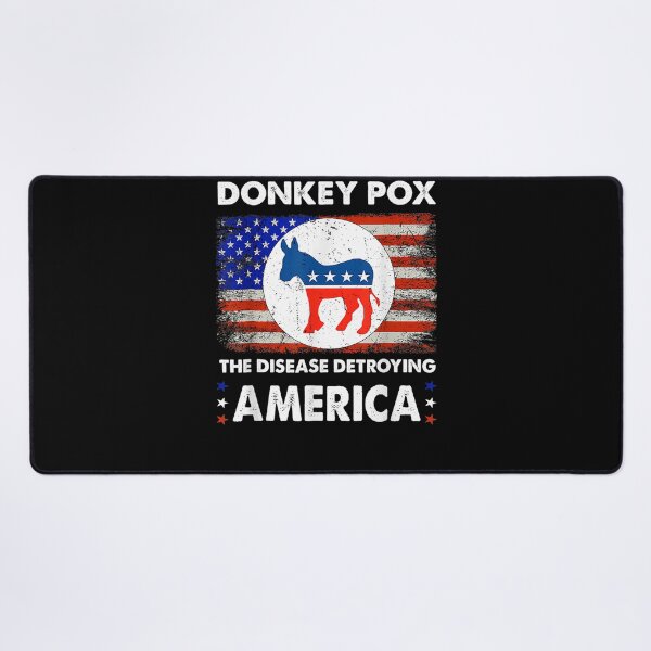 Item preview, Donkey Pox The Disease Destroying America Usa Flag Funny designed and sold by charalphe.