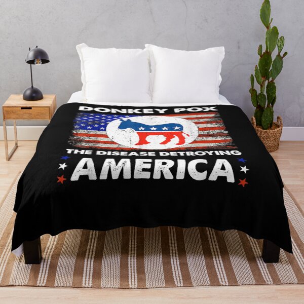 Item preview, Donkey Pox The Disease Destroying America Usa Flag Funny designed and sold by charalphe.