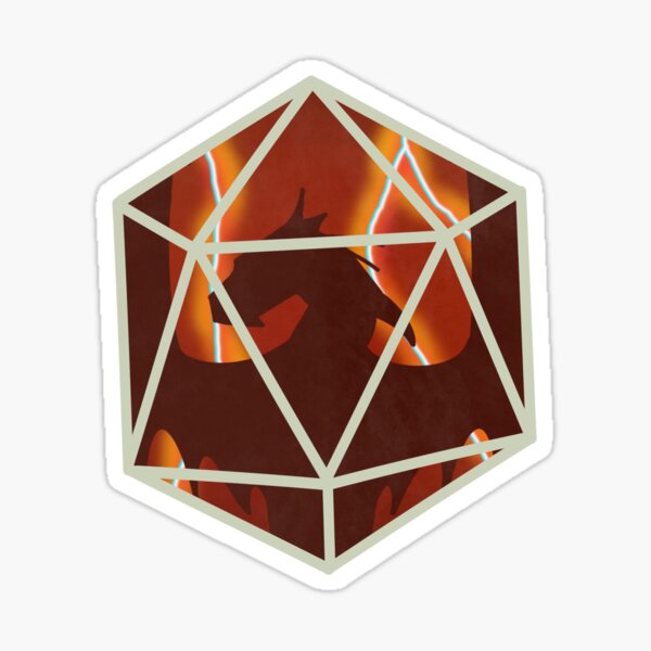 Aperçu de l'œuvre D&D Dragon dans un D-20 créée et vendue par DecadentDahliah.