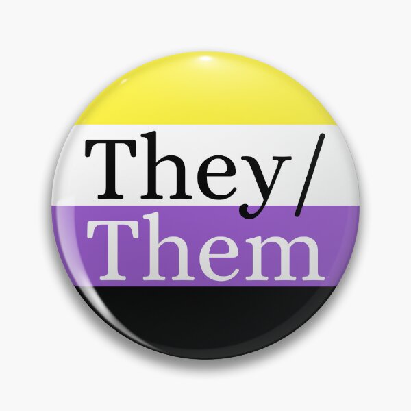 Item preview, They Them Non Binary Pronoun Gender Identity Enby designed and sold by prideXrainbow.
