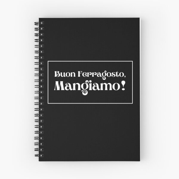 Item preview, Buon Ferragosto Mangiamo! Italian White Typography designed and sold by HappyHowler.