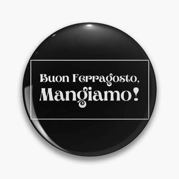 Item preview, Buon Ferragosto Mangiamo! Italian White Typography designed and sold by HappyHowler.
