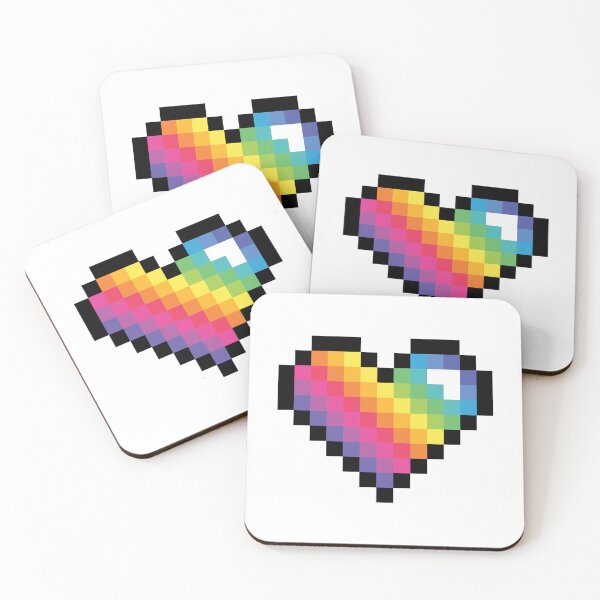 Item preview, 8-Bit Rainbow Heart designed and sold by runningwithfoxes.