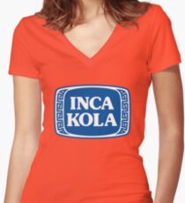 Inca kola sticker Women's Fitted V-Neck T-Shirt