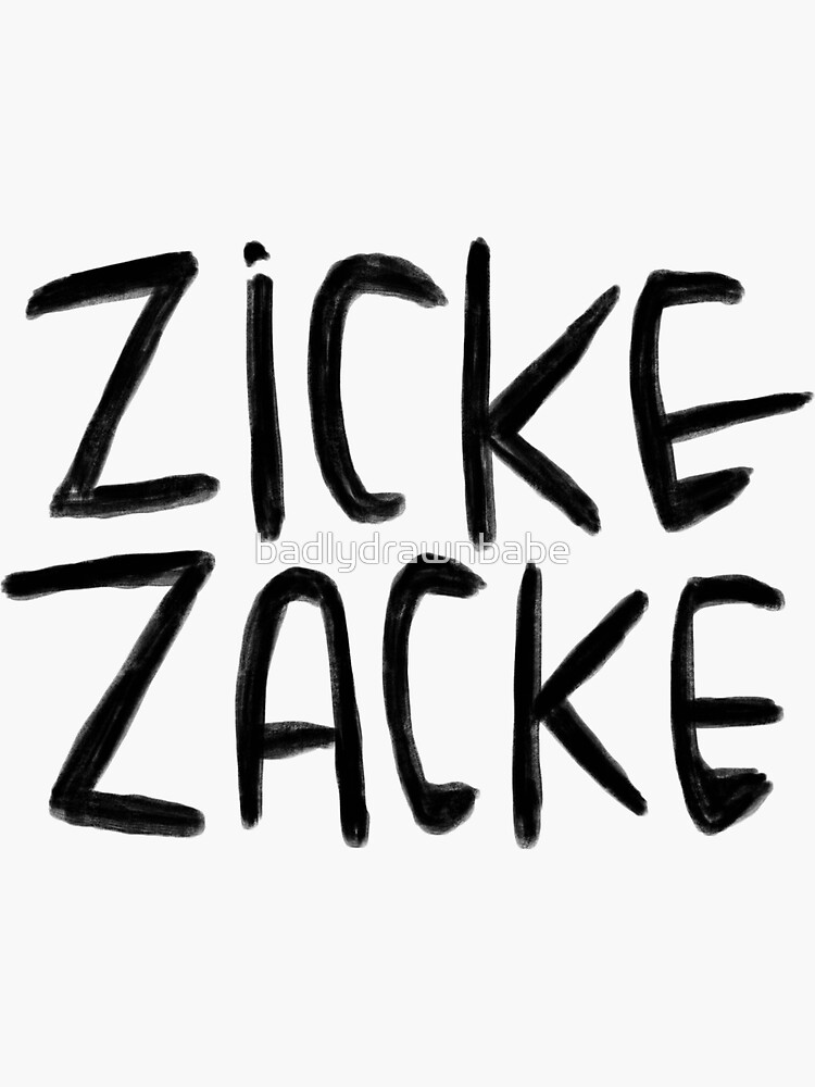 "Prost, German, Zicke Zacke" Sticker for Sale by badlydrawnbabe Redbubble