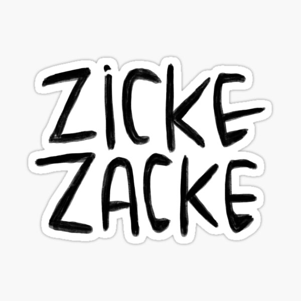 "Prost, German, Zicke Zacke" Sticker for Sale by badlydrawnbabe | Redbubble