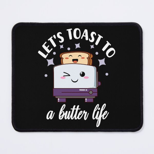 Item preview, Let's Toast to a Butter Life Cute and Funny Inspirational Toaster - Black designed and sold by PearlMoonGrapes.