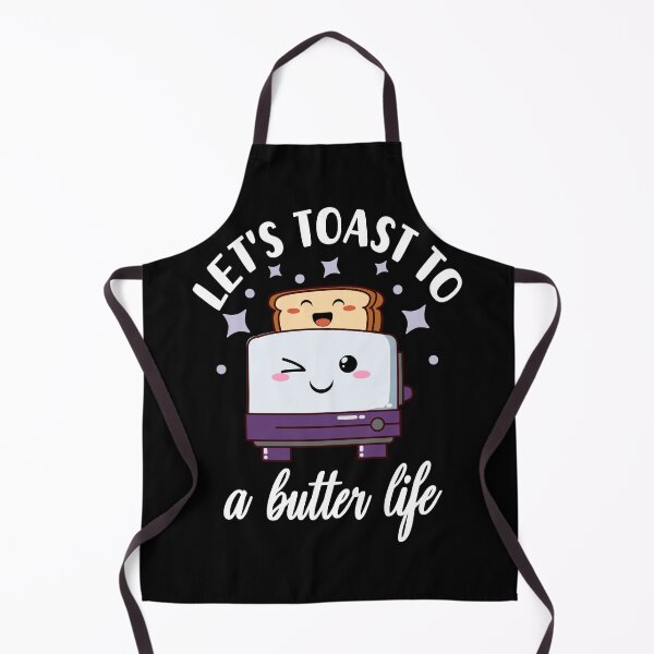Item preview, Let's Toast to a Butter Life Cute and Funny Inspirational Toaster - Black designed and sold by PearlMoonGrapes.