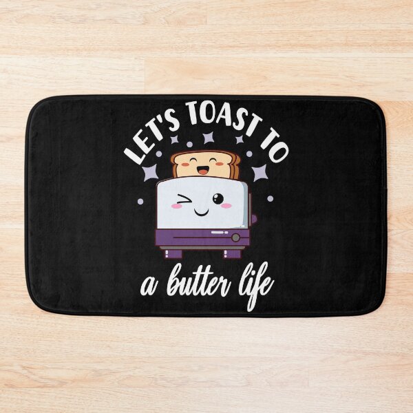 Item preview, Let's Toast to a Butter Life Cute and Funny Inspirational Toaster - Black designed and sold by PearlMoonGrapes.