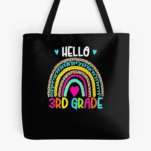Item preview, Hello 3rd Grade Rainbow Leopard Back To School Teachers Kids  designed and sold by charalphe.