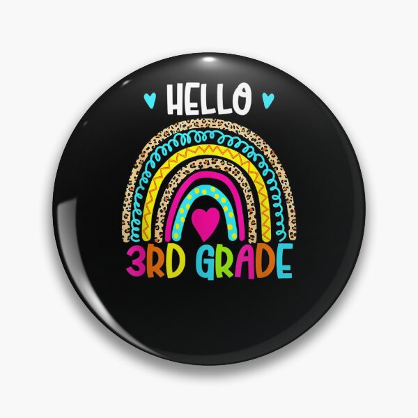 Item preview, Hello 3rd Grade Rainbow Leopard Back To School Teachers Kids  designed and sold by charalphe.