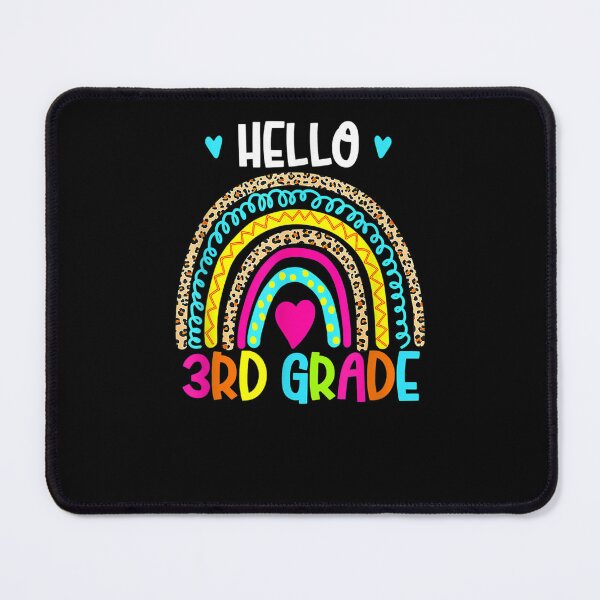 Item preview, Hello 3rd Grade Rainbow Leopard Back To School Teachers Kids  designed and sold by charalphe.