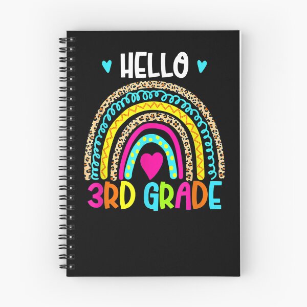 Item preview, Hello 3rd Grade Rainbow Leopard Back To School Teachers Kids  designed and sold by charalphe.
