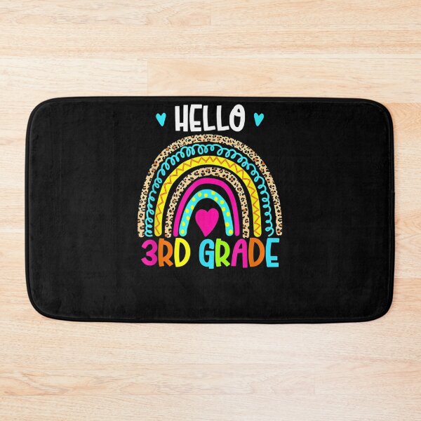 Item preview, Hello 3rd Grade Rainbow Leopard Back To School Teachers Kids  designed and sold by charalphe.
