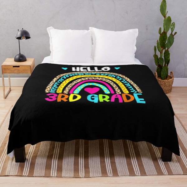 Item preview, Hello 3rd Grade Rainbow Leopard Back To School Teachers Kids  designed and sold by charalphe.