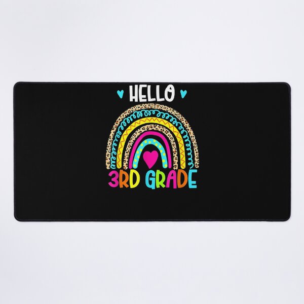 Item preview, Hello 3rd Grade Rainbow Leopard Back To School Teachers Kids designed and sold by charalphe.