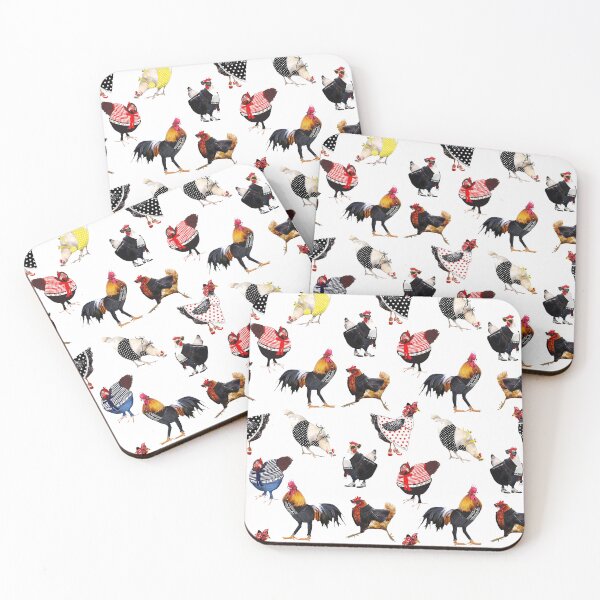 Item preview, Rockabilly chicken pattern  designed and sold by saint-shores.