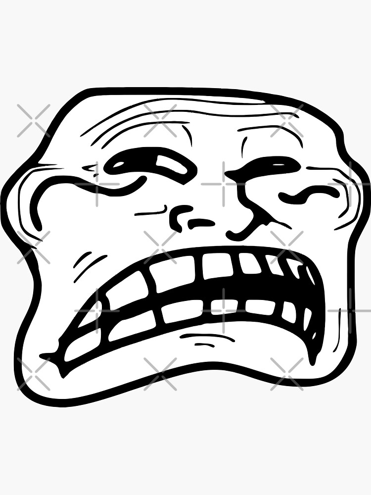 Troll face, funny and unique meme design. | Sticker