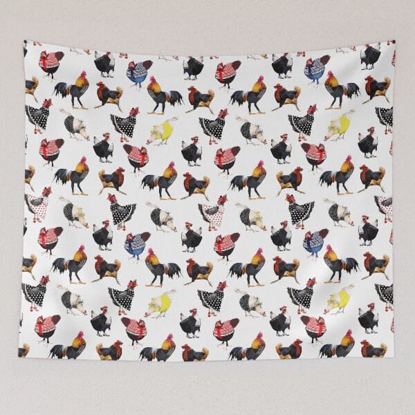 Item preview, Rockabilly chicken pattern  designed and sold by saint-shores.